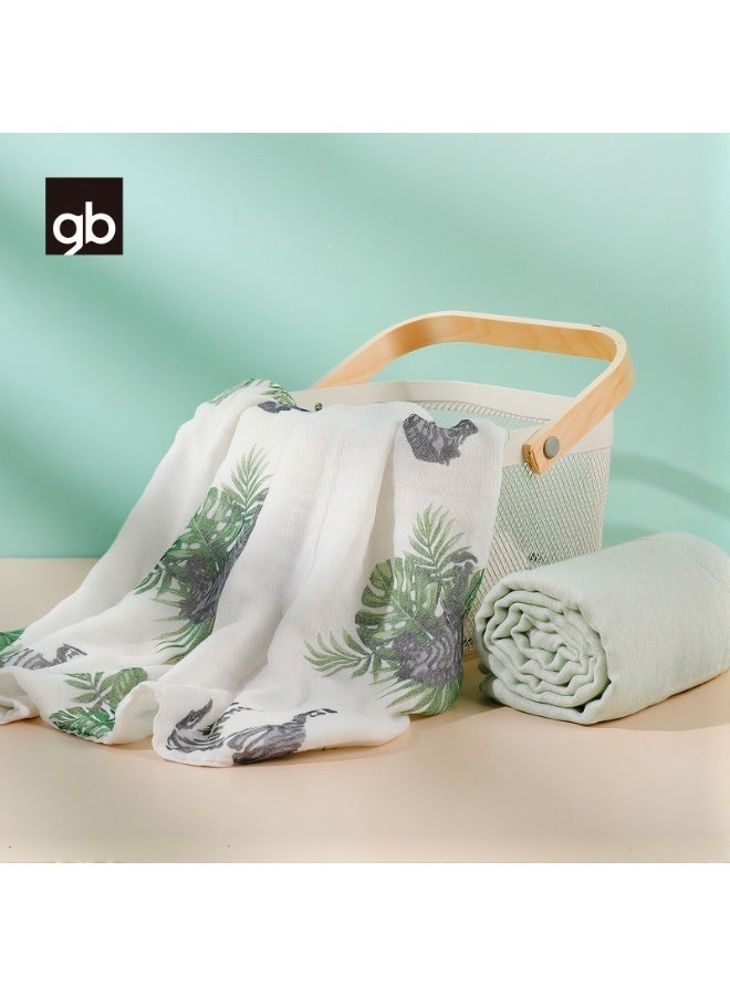 جي بي بطانية لفّ الأطفال من الموسلين من جود بيبي، 4 طبقات، 43 بوصة × 43 بوصة، عبوة من قطعتين، بطانية استقبال للأولاد والبنات، 110 × 110 سم، قابلة للتهوية، لفافة لفّ للأطفال حديثي الولادة، منشفة حمام ناعمة - Image 5